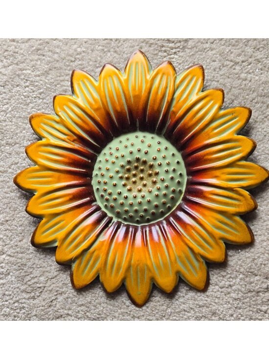 Unbranded Other - Metal Sunflower Wall Art Sculpture Hanging Home Decor 11"